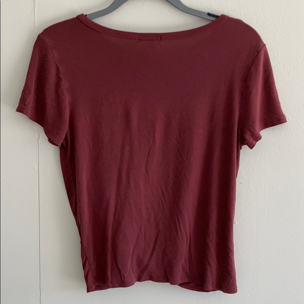MaroonCrop Top - Picture 2 of 3